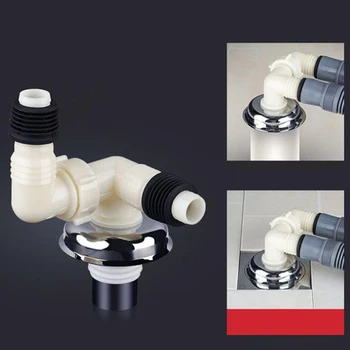 

Deodorant Anti-Overflow 360 Double Elbow Washing Machine Sewer Drain Pipe Bathroom Deodorant Drain Cover