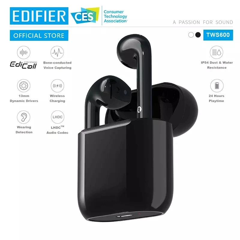 Беспроводные наушники EDIFIER TWS600 с технологией шумоподавления HD-звонок LHDC высокое
