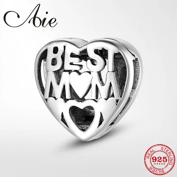

925 Sterling Silver Best Mom Heart shape Clips Beads for Jewelry making Fit Original Reflections Charm Bracelet women jewellery