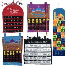 

2022 Eid Mubarak Advent Calendar Ramadan Decorations for home Hanging Felt Countdown Calendar Islamic Muslim Eid Party Supplies