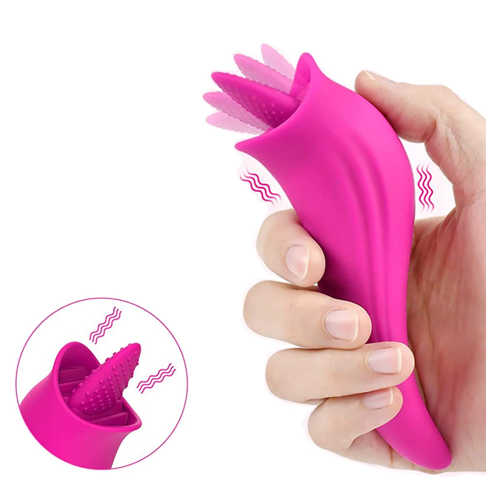 Silica Gel Zunge Vibrator Weibliche Klitoris Nippel Vibration Stimulator Oral Sex Spielzeug für Erwachsene Frauen Masturbator Erotische Produkte