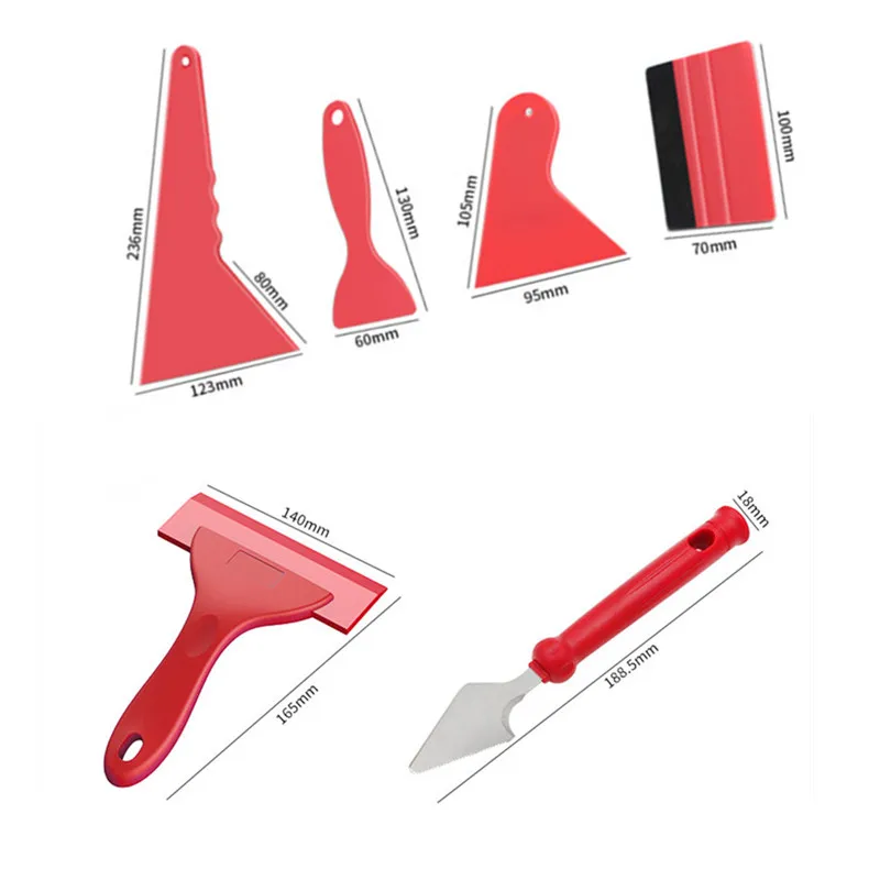 비닐 랩 필름 스티커 포장 도구, 스퀴지 스크레이퍼 도구, 자동차 창문 틴트 면도기 스크레이퍼, 탄소 섬유 포일 도구