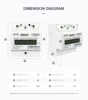 100A 110V 220V 50-60HZ LCD monophasé 2 fils 3 fils Din-rail kWh watt-heure compteur d'énergie pour l'amérique ► Photo 2/6