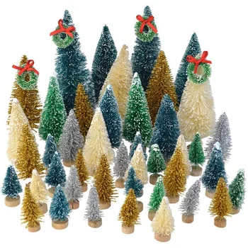 

Christmas Tree,Sisal White Snow Frost Tree,with Wooden Base,for Christmas Decoration,Household DIY Decoration Crafts