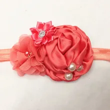 Европейский и американский стиль детская розовая повязка для волос с жемчугом he jin zuan повязка на голову детский цветочный головной Венок повязка на голову