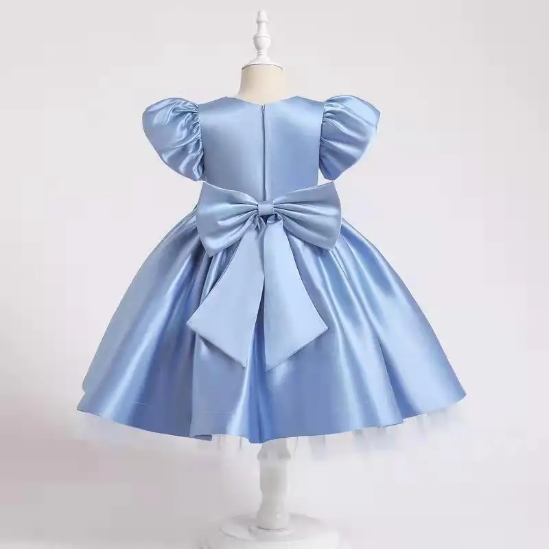 folhada, vestido elegante infantil, trajes de verão