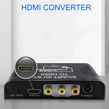 

Video Converter Full HD 1080P SCART To HDMI 3 In 1 Monitor Digital Projector Mini Durable Audio Adapter Led High Definition HDTV