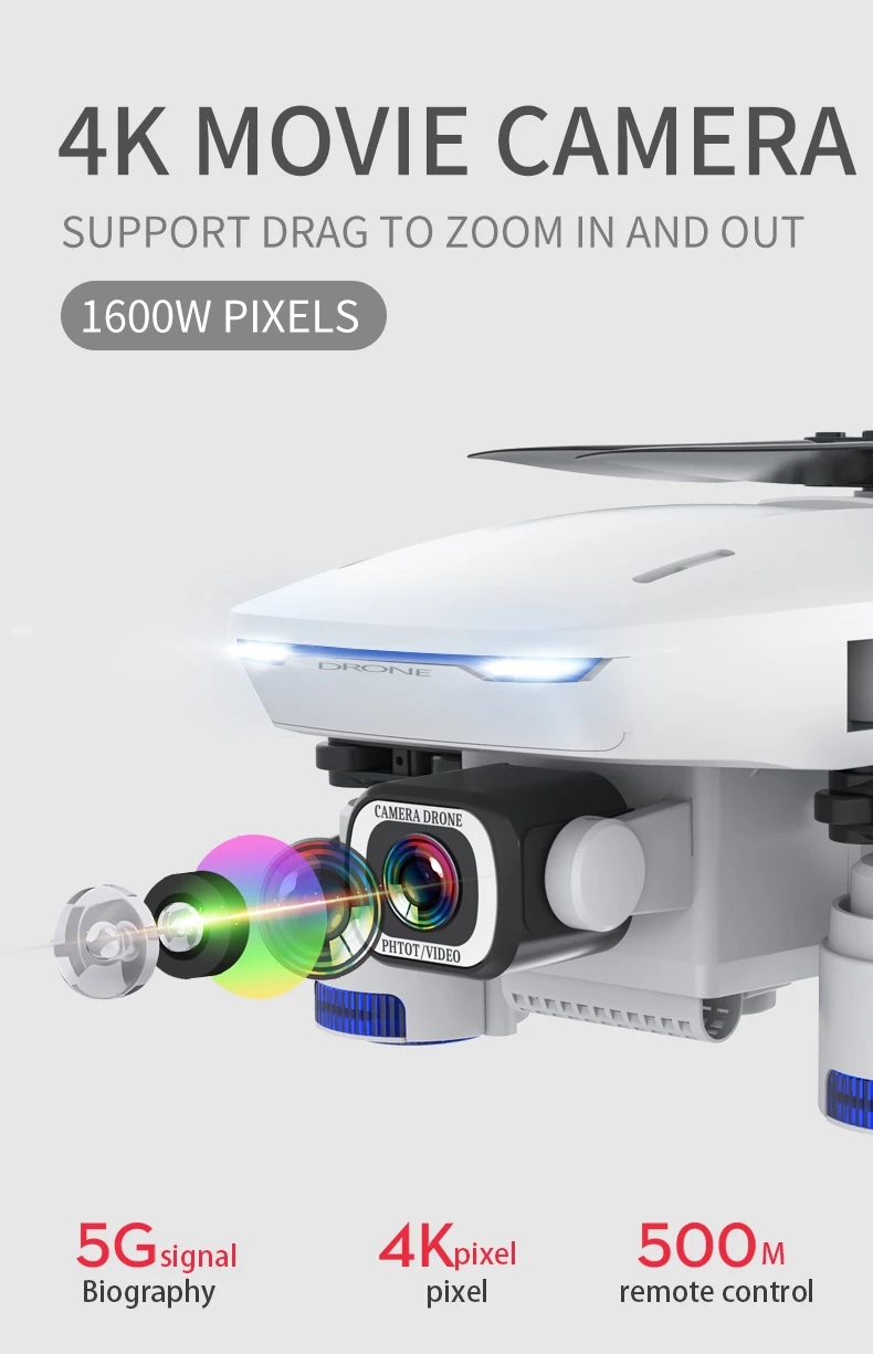 Квадрокоптер S162 с GPS Wi Fi FPV дальность полета 20 минут 500 м|Радиоуправляемые