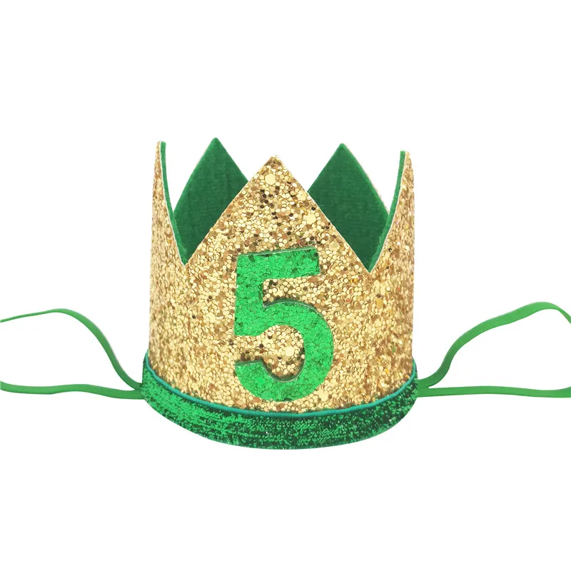Birthday Crown Headband Baby Shower Kids Party Decoration 1pcs Jungle Safari Theme 123456 Birthday Crown hat