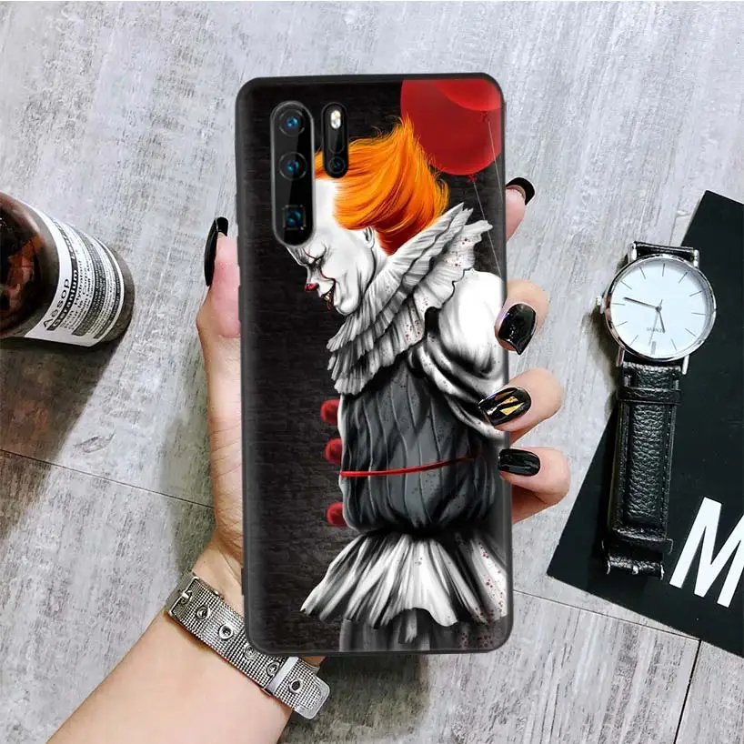 Pennywise Clown Black Phone Case For Huawei Mate 30 20 10 P30 P20 P10 Pro Lite P Smart Z Luxury Cover Coque Shell