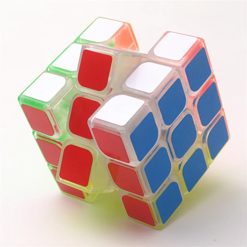 Zcube 3x3x3 профессиональный прозрачный магический куб скорость ПВХ наклейка 3x3x3 cubo magico головоломка Рождественские Игрушки Подарки для детей
