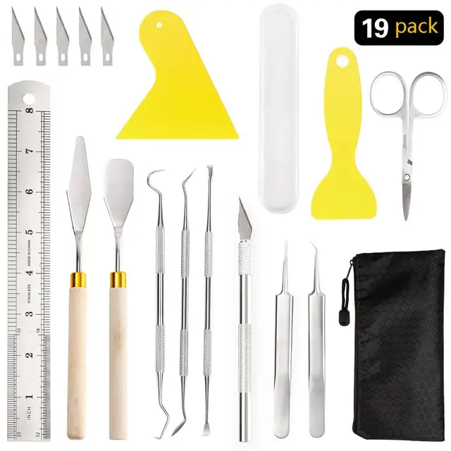 Famomatk 26PCS Craft Weeding Tools Set for Vinyl,Craft Basic Set Vinyl Weeding Tool Kit for Silhouettes,Cameos,Lettering,Cutting,Splicing