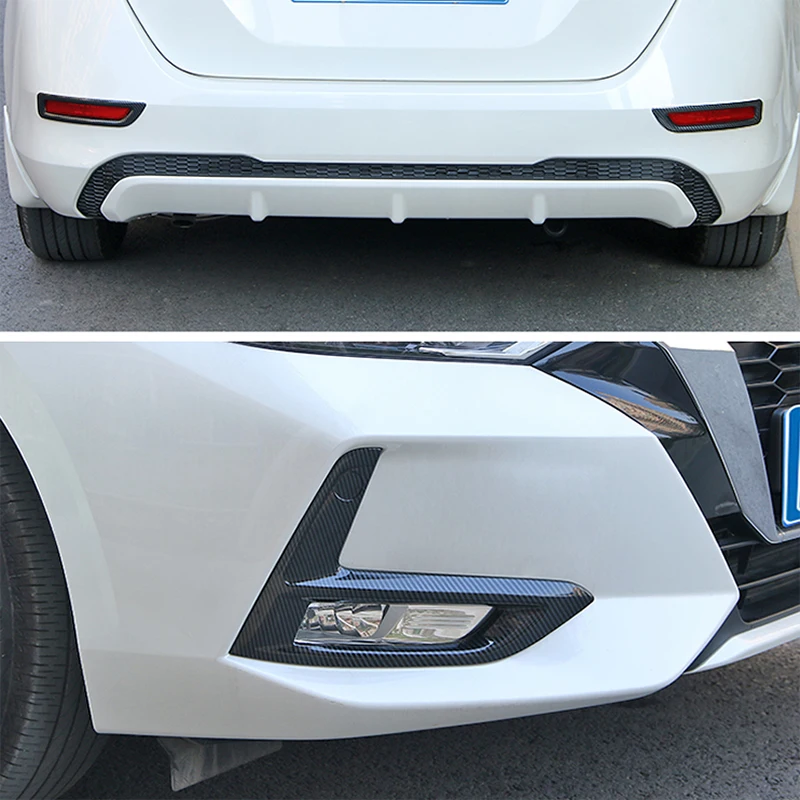 Автомобильный Стайлинг ABS Автомобильный задний противотуманный светильник рамка наклейки блестки крышка автомобильные аксессуары Подходит для Nissan Sentra B18-настоящее время
