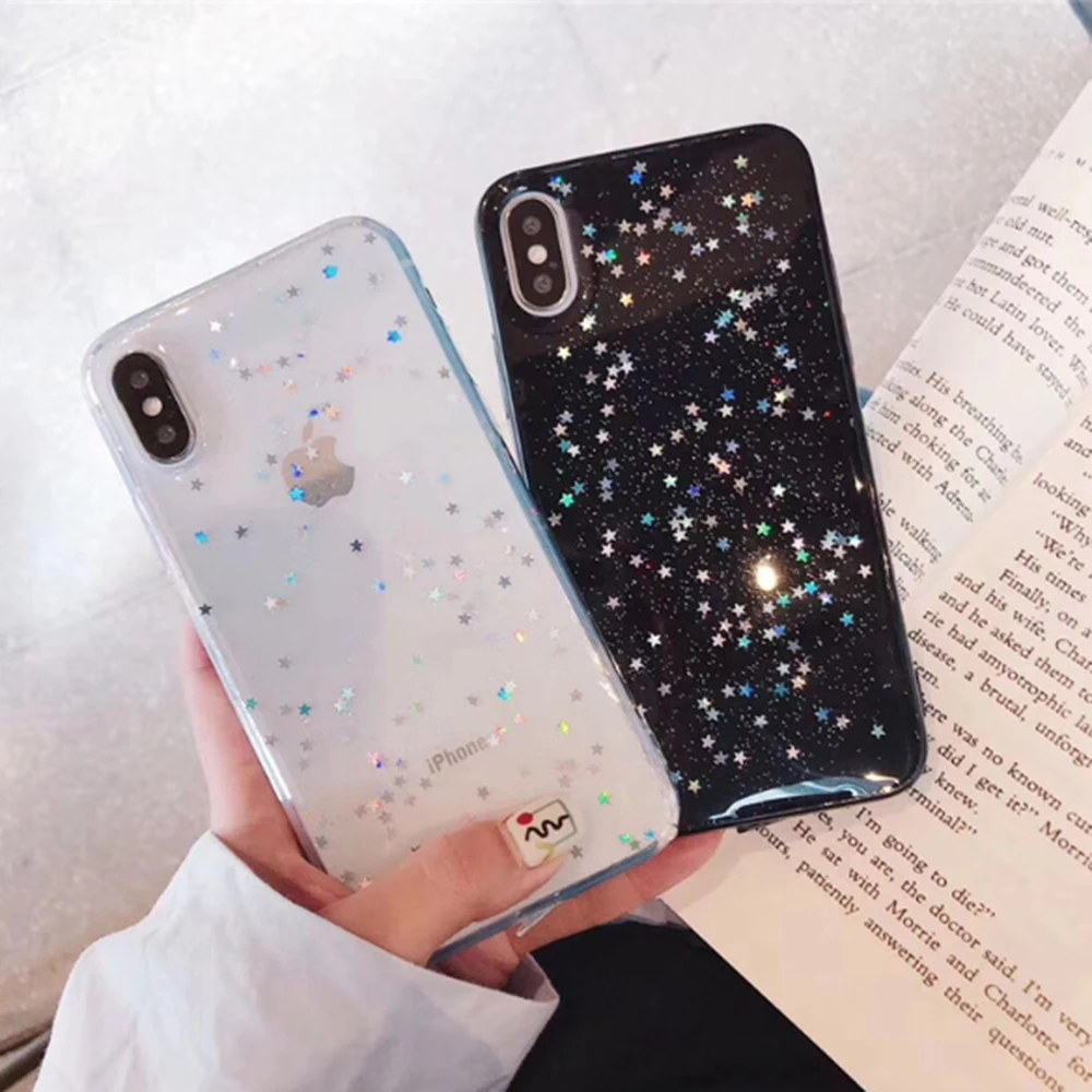 Модный Блестящий чехол для телефона iPhone 11 Pro X XR XS Max 7 8 6 6s Plus мягкий блестящий с