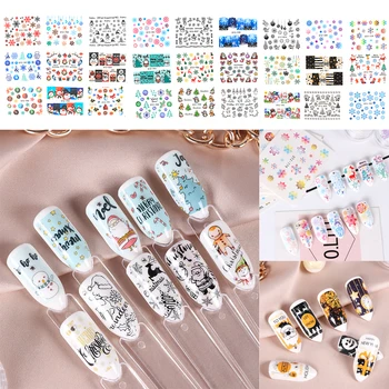 

30 Sheets/Sets Winter Christmas Nail Art nail water decals Water Transfer Stickers Decals Cover Colors naklejki na paznokcie