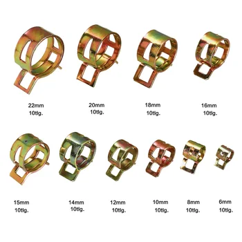 

With Box Hose Clip Set 100Pcs Air Tube Fastener Clamp Water Pipe Fuel Line
