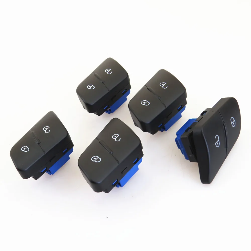FHAWKEYEQ Qty 5 LHD Central Door Lock Switch Adjust Button For VW Passat B6 3C 2006-2011 3C0 962 125 B 125B 3C0962125B | Автомобили и