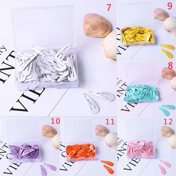 

50Pcs Cartoon Cute Rabbit Metal Candy Color Baby BB Clips Girls Hairpins Hair Clip Kids Headwear Children Accessories