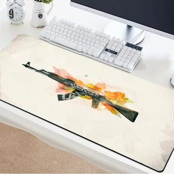 

Yuzuoan CSGO Colorful AK47 Game Gun Cool Mouse Pad Exquisite Black Lock Keyboard Pad Office Internet Cafe Table Mat