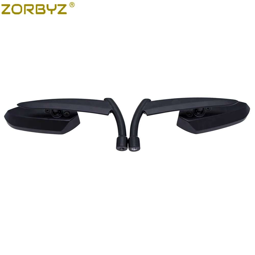 ZORBYZ 오토바이 블랙 블레이드 백미러, 할리, 가와사키, 스즈키, 야마하, 혼다, 쵸퍼, 크루저 투어링용