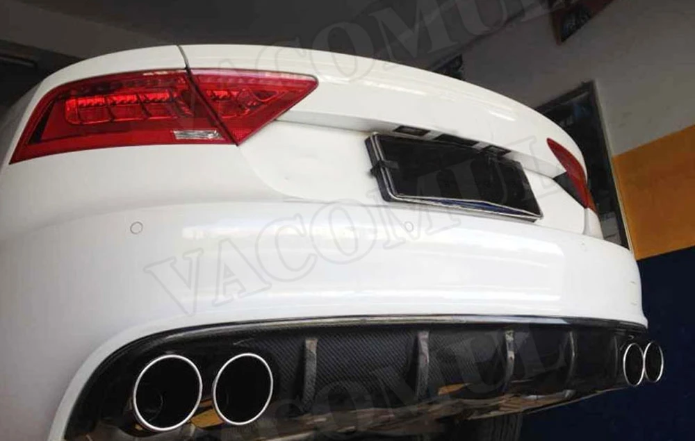 Задний спойлер из углеродного волокна для Audi A7 S7 Sline Sport 2012- Защита бампера автомобиля