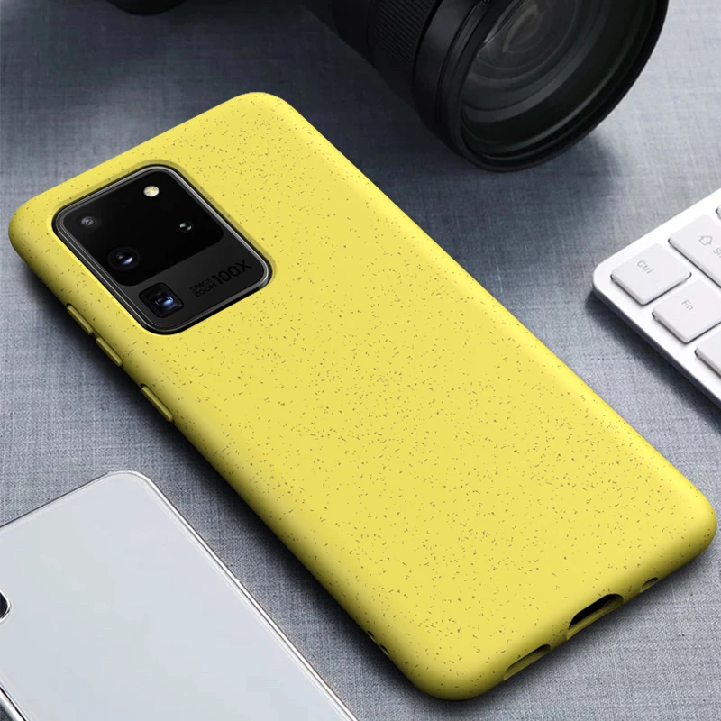Eco-Friendly Soft Rubber Case For Samsung Galaxy S20 Plus Ultra S10 Note 10+ Fresh Color Thick Protection Silicone | Мобильные