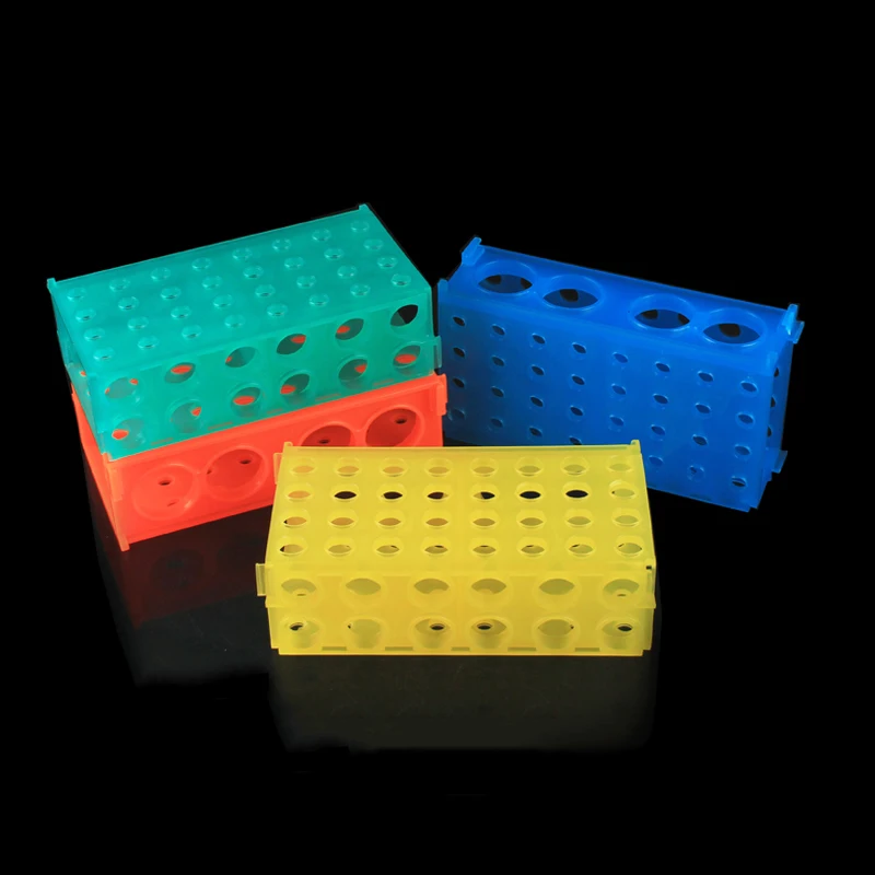 Plastic Test Tube Rack 4-sided Centrifuge Tubes Rack Microtube Combo 4 Way , ( 5 pcs )