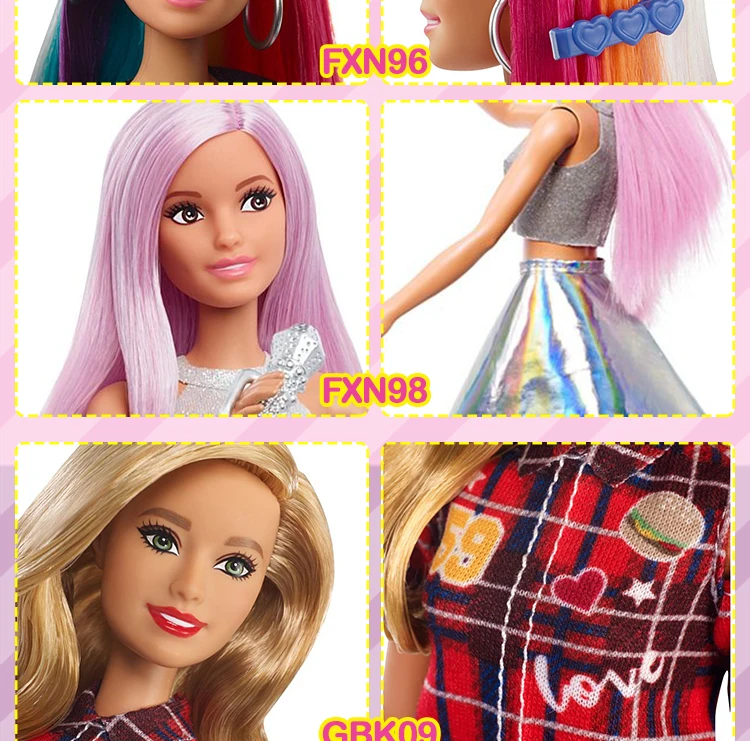 Бренд куклы Барби принцесса ассортимент модница Радуга девочка Мода Дети подарок на день рождения кукла Bonecas детские игрушки