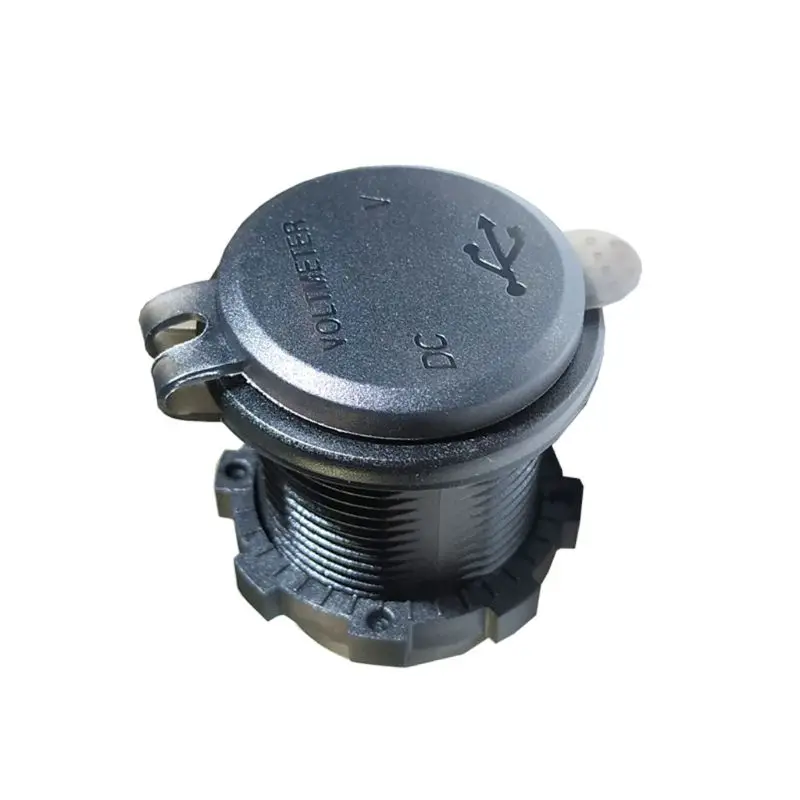 Free shipping Car 2.4A USB Charger Voltmeter Touch Switch For Boat Marine SUV Truck Motorcycle