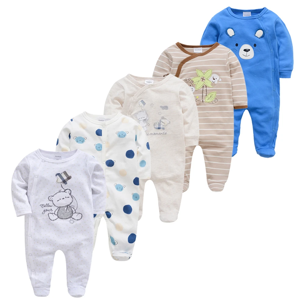 Newborn Girl Boy Pijamas 3pcs 5pcs Sleepers Baby Pyjamas Bebe Fille Cotton  Breathable Baby Pjiamas Infant Sleepsuit Homewear - Sleepwear & Robes -  AliExpress