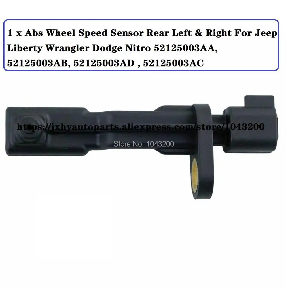1 PC of ABS Wheel Speed Sensor Rear Right&Left for Dodge Nitro Jeep Liberty. ABS Speed Sensor 