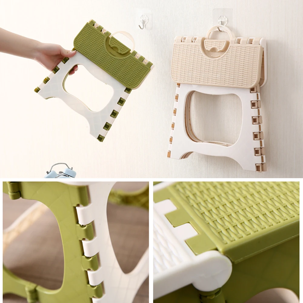 

Plastic Folding Step Stool Portable Folding Chair Small Bench for Children Use for Bedroom Dorm And Outdoor Traveling Fishing