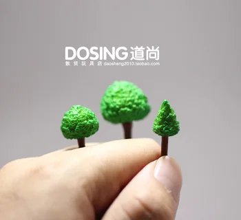 

Mini Landscape Small Tree Cypress Sand Table Scene Green plant Model Ornamental Accessories Figurines material Kids Toys