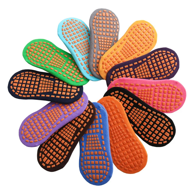 Cotton Kids Adults Anti-Slip Sock Trampoline Sock Cotton Breathable Short Socks Elasticity Sport Boy Girl  Outside Child Socks 3