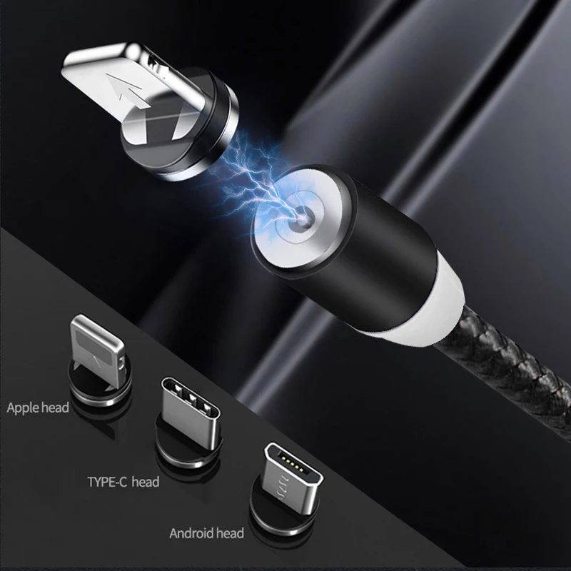 Магнитный Micro USB кабель для передачи данных iPhone Samsung быстрое зарядное устройство