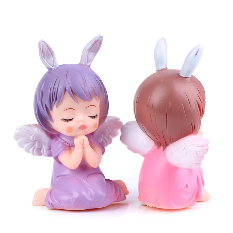 Cute Angel Anne Figurines Cake Topper Decoration Kawaii Angel Figure Toys for Birthday Party Cake Desktop Decor Ornament 1PC ornament crafts,miniature figurines,miniature ornament