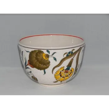 

Large Pottery Bowl From Turkey | Handpainted Colorful Ceramic Fruit Bowl | Handmade Pot | Fruit Dish | English Tile pottery