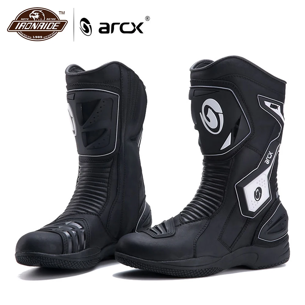 ARCX/Водонепроницаемые мотоботы из воловьей кожи Botas Мотоботы для мотокросса Обувь