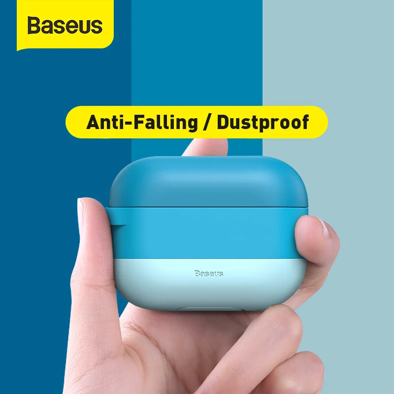 Case for Protective-Cover Earphone Airpods Baseus Soft-Silicone Tws Bluetooth with Hook