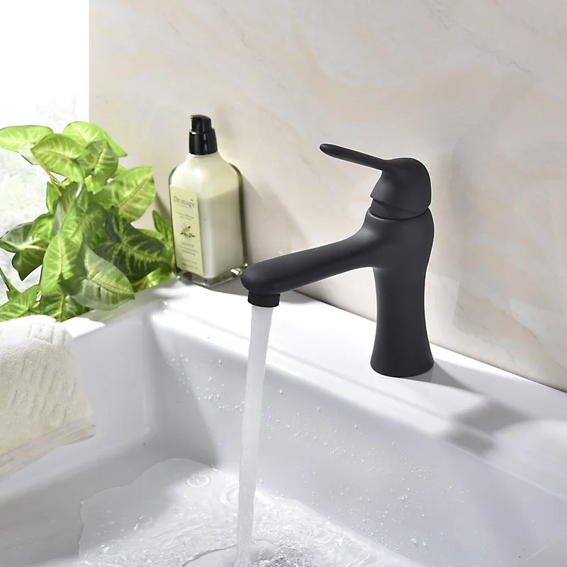 

Manufacturers Wholesale Basin Hot And Cold Faucet 304 Stainless Steel Tap Baking Varnish Spray Color Veliger Single Bore Leading