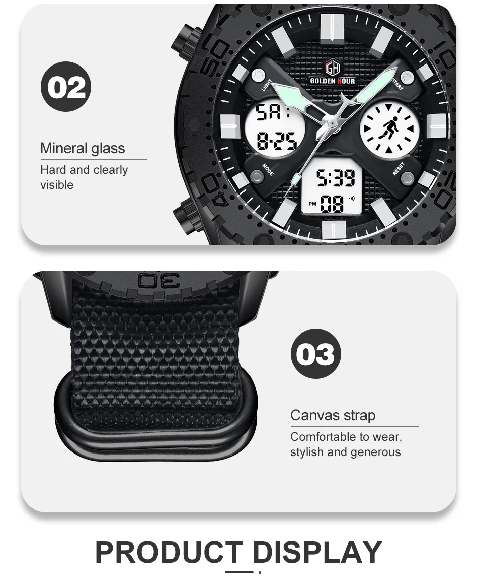 Relojes Para Hombre GOLDENHOUR брендовые модные светящиеся водонепроницаемые кварцевые часы Роскошные водонепроницаемые мужские часы деловые часы GH122