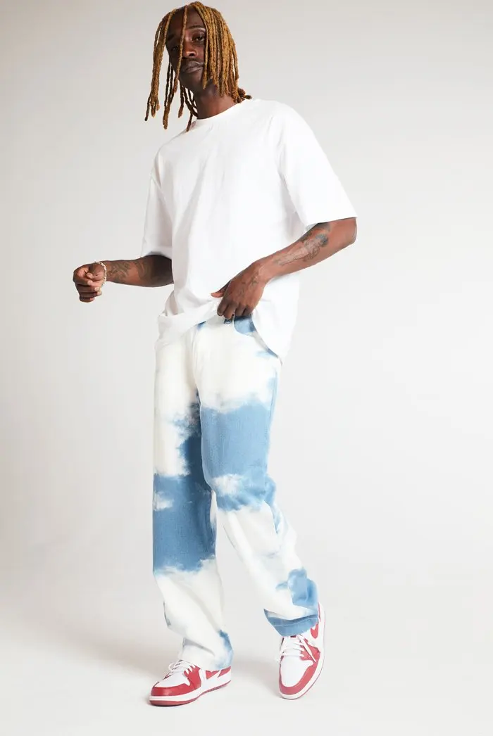 Men's Jeans Loose Grind White Water 