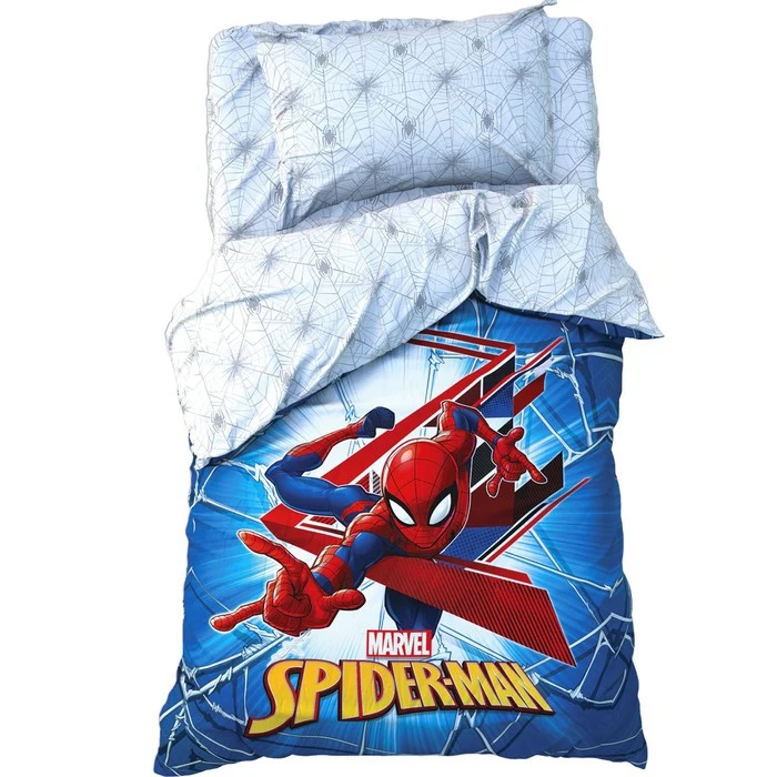 Детское постельное бельё 1.5 сп &quotSpider-Man&quot 143*215 см 150*214 50*70 1 шт поплин | Дом и сад