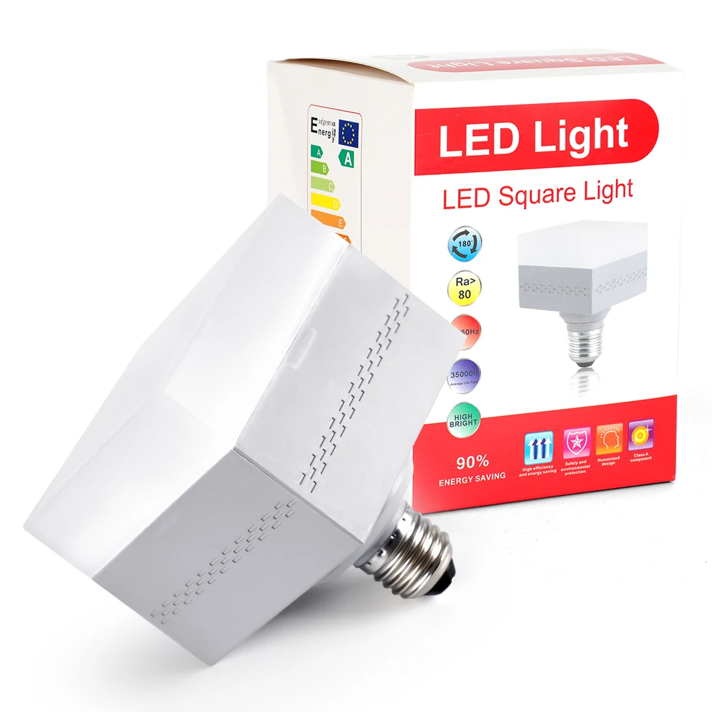 E26 E27 2835 SMD LEDs Square shape Lights Bulb with Rotatable Base for Home 