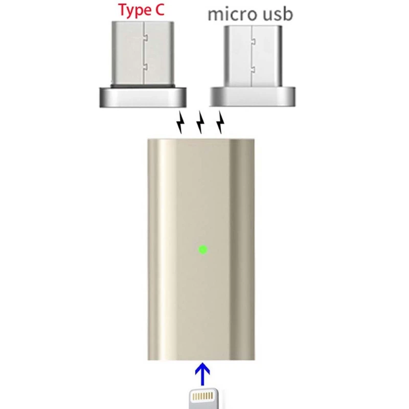 Магнитный женский микро usb type C Мужской адаптер для Android S8 S7 LG
