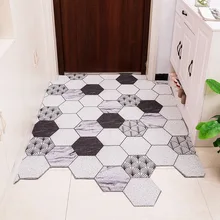 Alfombra antideslizante de PVC con lazo de seda para puerta, tapete personalizado de forma Irregular, para baño, para el hogar, cocina, Felpudo de entrada
