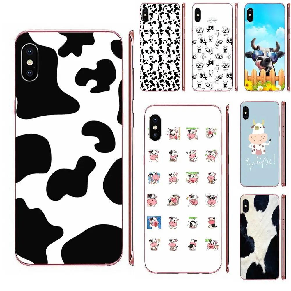 Черный и белый милый цветной чехол из коровьей кожи для Huawei Mate 9 10 20 P P8 P9 P10 P20 P30 P40