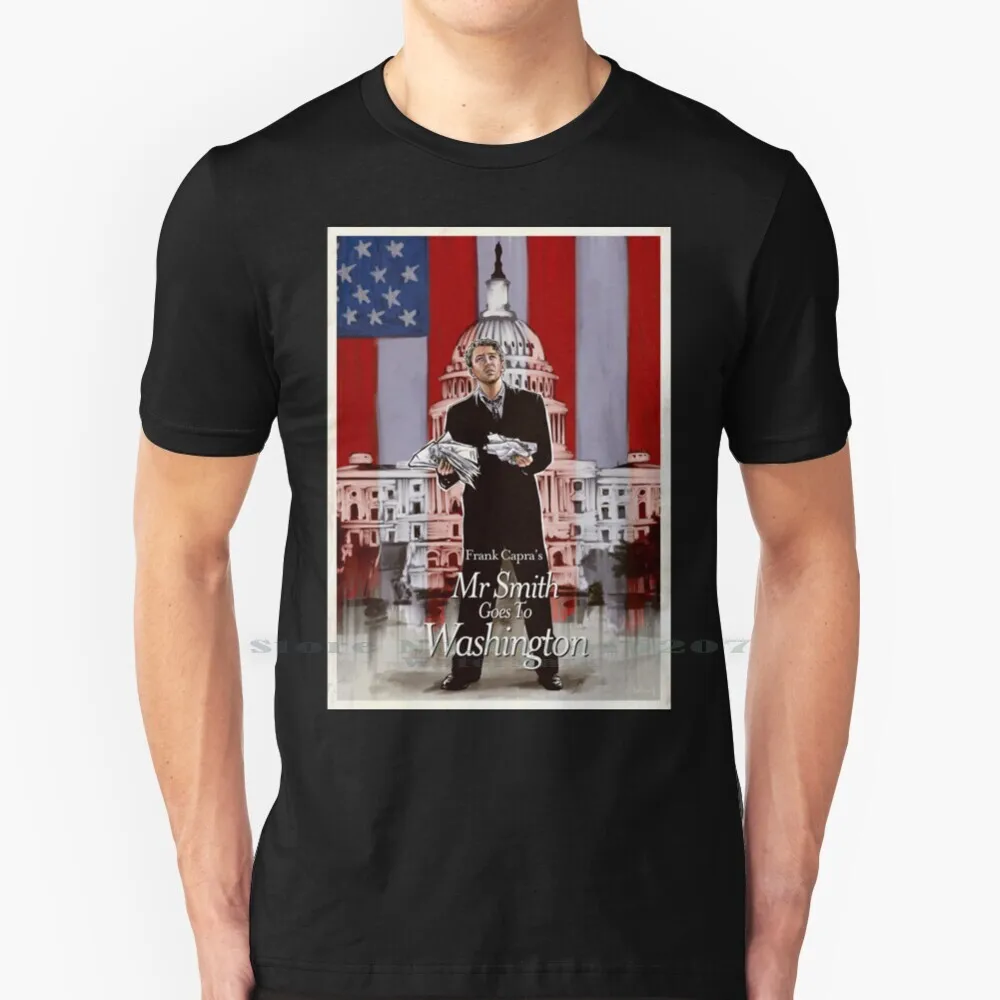 Frank Capra Mr. Smith Va A Washington T Shirt 100% Puro Cotone Frank Capra Mr Smith Va A Washington
