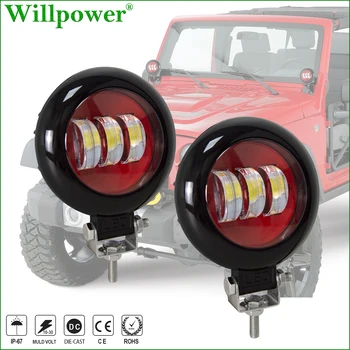 

1 Pair 5inch 27W LED Headlights Auxiliary Lights For Jeep JK Offroad 4x4 4WD SUV UTV Pickup Truck Fog Lights Flood Driving Lamp