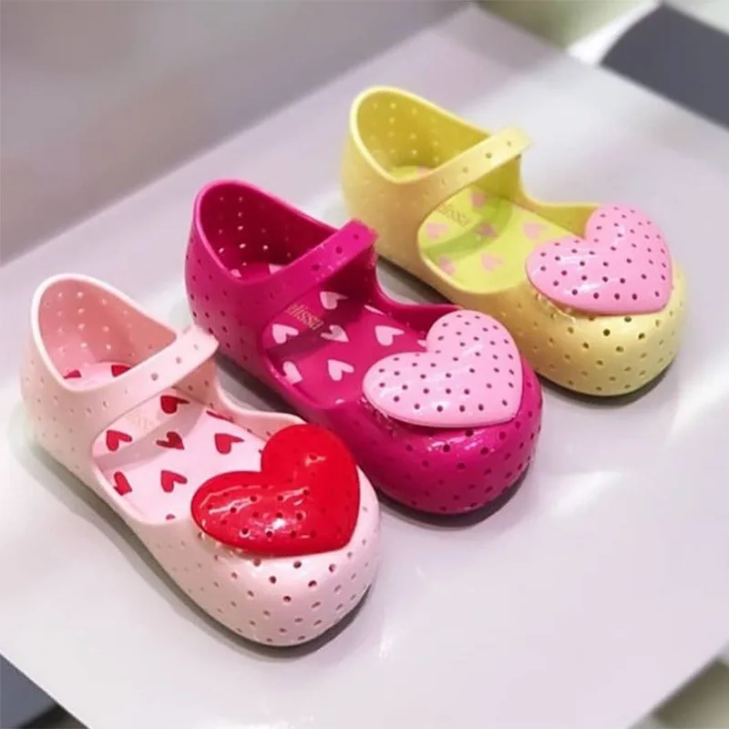 

Mini Melissa Valentine's Day Girl's Jelly Shoes Kids Fashion Non-slip Holiday Sandals Children Fragrant Jelly Beach Shoes HMI060